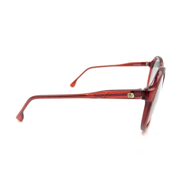 Corning Vintage 4081M Translucent Red Round Sunglasses Gray Lens 70-20 135 Italy - Picture 4 of 12